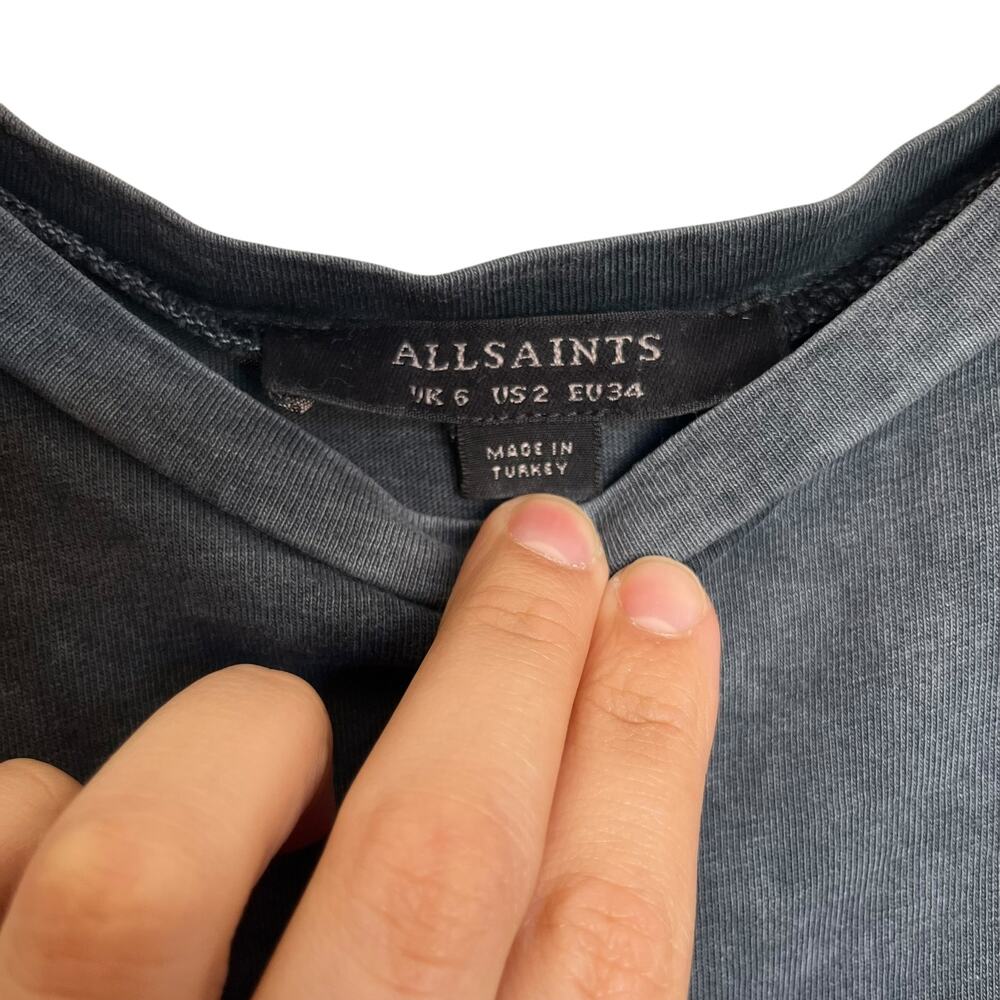 Allsaints Lara Ruffle Cami Flutter Sleeve T-Shirt… - image 3